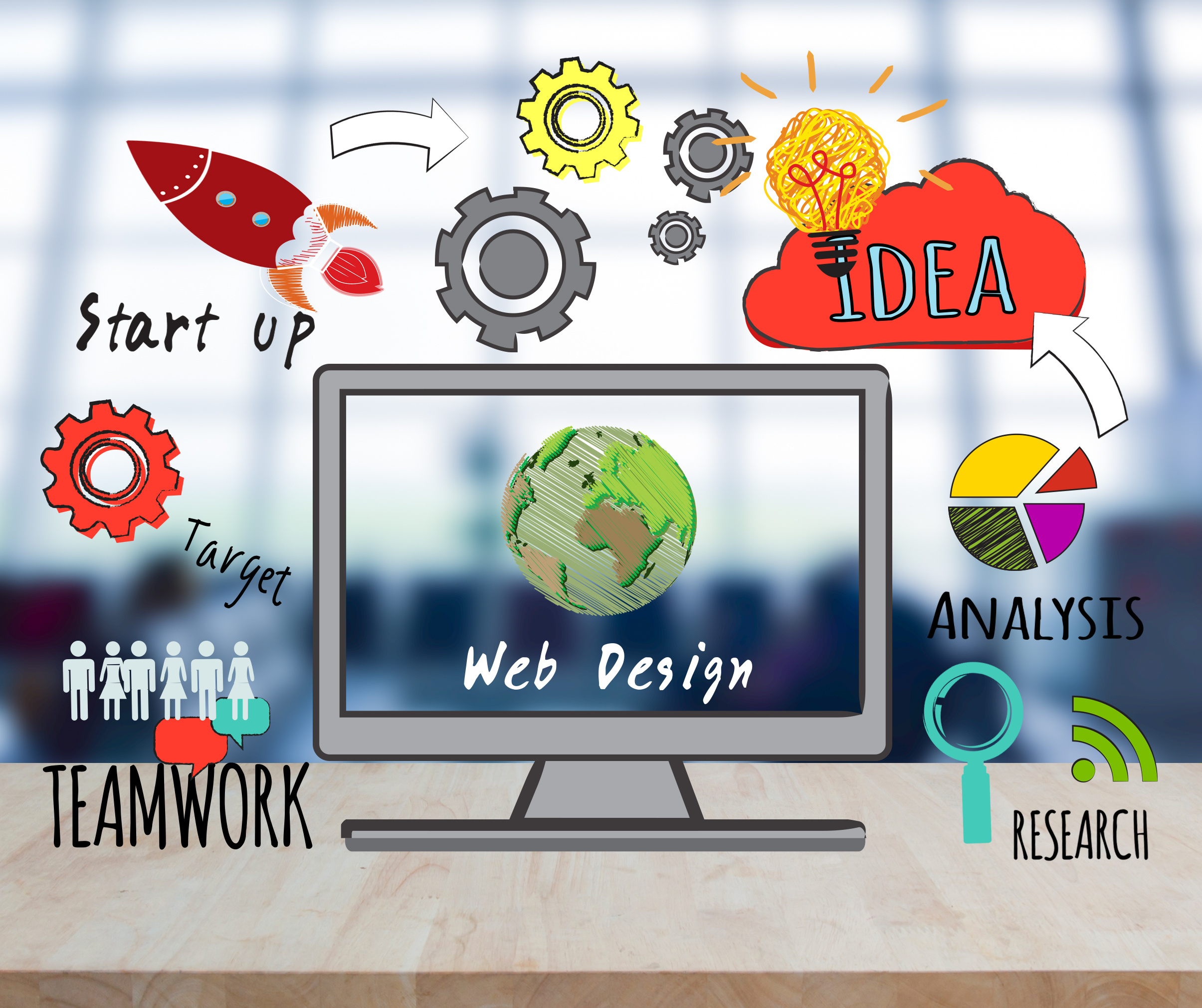 PC画面で悪い口コミを見て頭を抱える歯科医師の画像